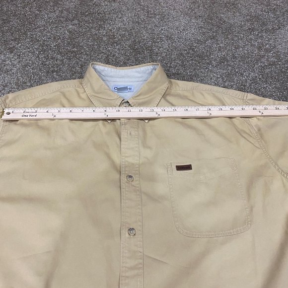 Carhartt Men's Midweight Work Shirt Size 2 XL, XXL, Mustard Yellow, Short Sleeve - Picture 8 of 10